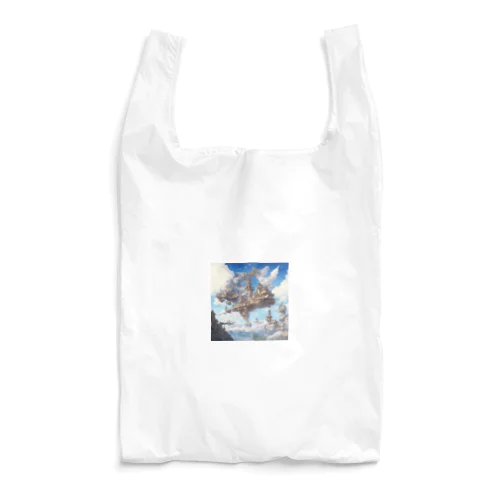 空に浮かぶ島のファンタジーグッズ Reusable Bag
