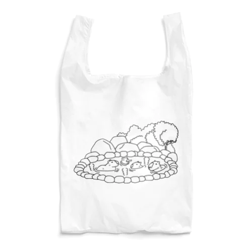 カピバラだって温泉に入る！♨︎シンプルカピバラグッズ Reusable Bag