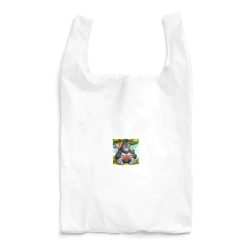 読書をするゴリラ Reusable Bag