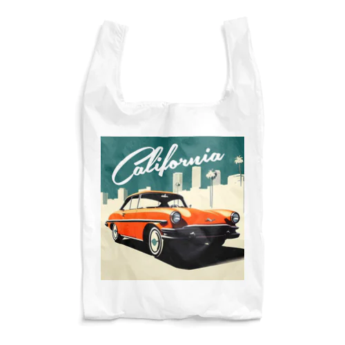 カリフォルニアのオレンジの車 Reusable Bag