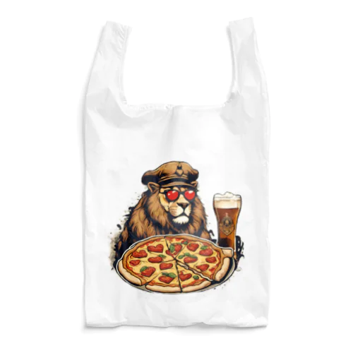 軍曹ライオンが愛するビールとピザ Reusable Bag