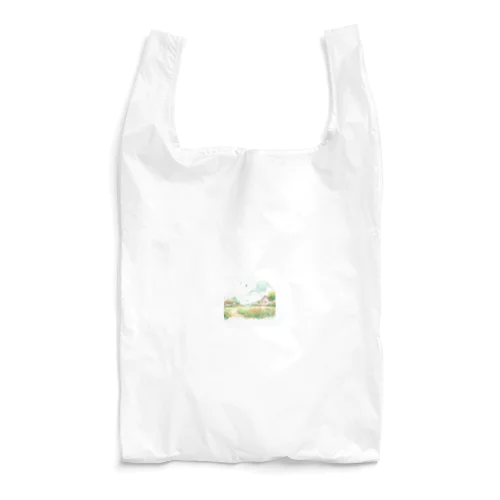 畑のカラーイラスト Reusable Bag