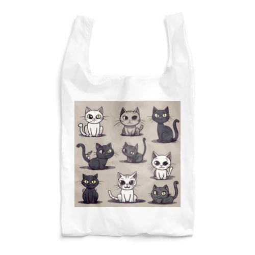 怖かわ猫(複数) Reusable Bag