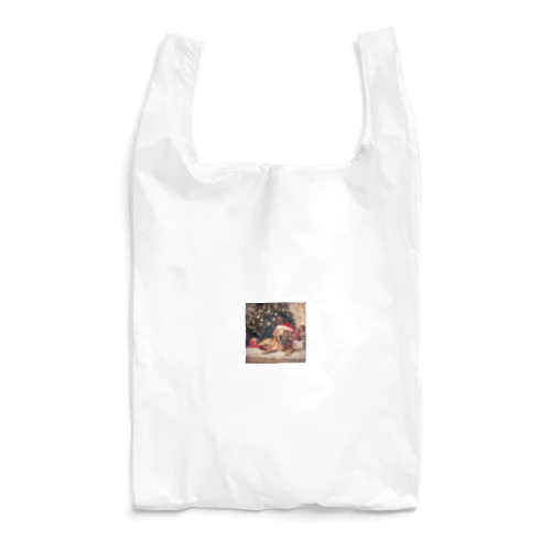 クリスマスを満喫する犬 Reusable Bag