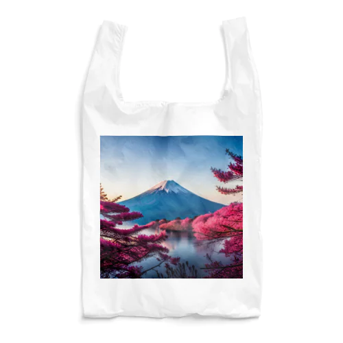 富士山と紅葉、そして湖のグッズ Reusable Bag