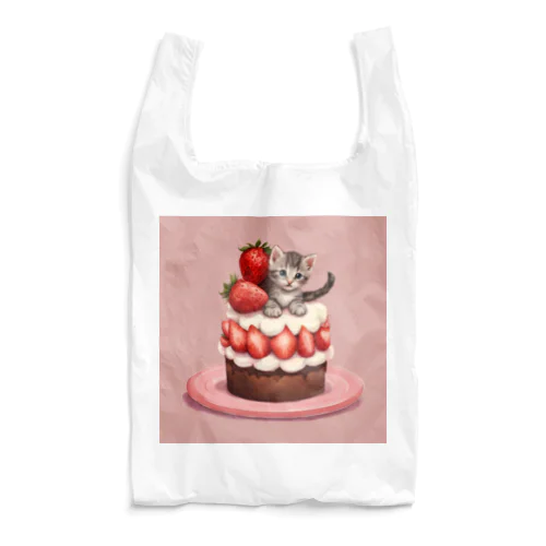 いちごケーキ猫 Reusable Bag