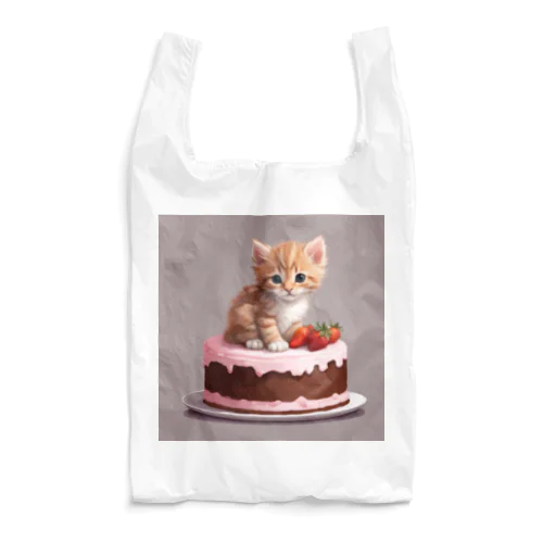 ケーキの上の仔猫ちゃん Reusable Bag