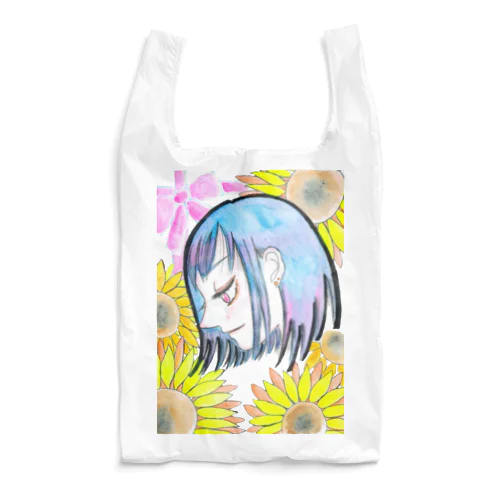 ひまわりぼんな女の子 Reusable Bag