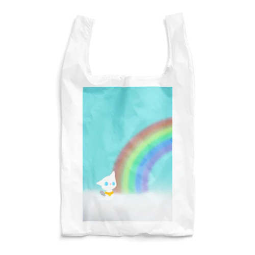 ネコ天使モモ「虹が見れた!」 Reusable Bag