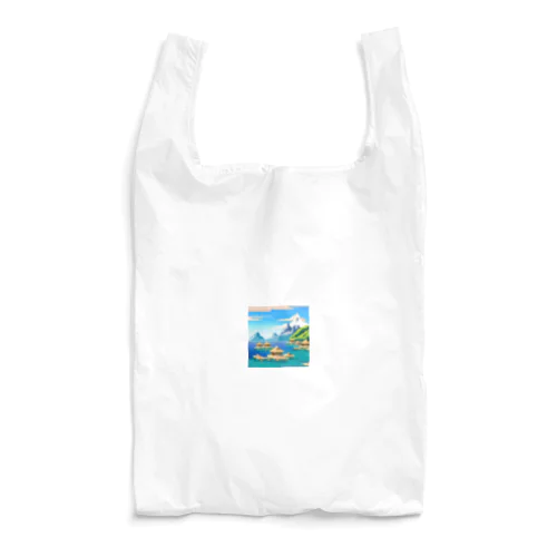 ドット　ボラボラ島のオーバーウォーターバンガロー Reusable Bag