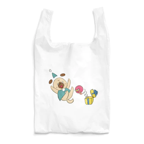 鼻ペチャクリスマス　パグ Reusable Bag