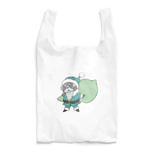 鼻ペチャクリスマス　黒パグ　 Reusable Bag