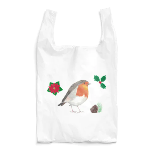 [森図鑑] クリスマスロビン(西洋こまどり)A Reusable Bag