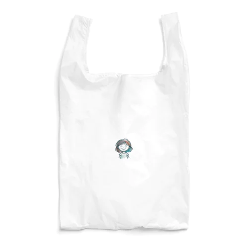 クレヨンイラスト少女 Reusable Bag