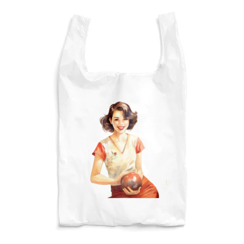 日本人女性ボーリング Reusable Bag