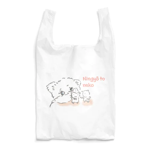 ねこと人形 / エコバッグ Reusable Bag