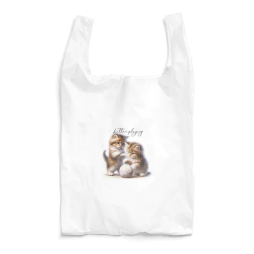 毛糸玉と子猫 Reusable Bag