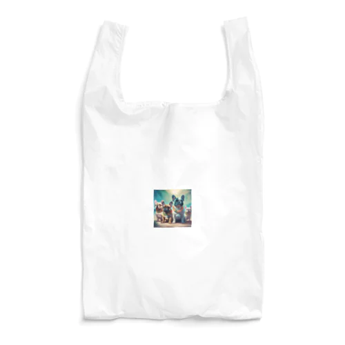 ハワイアンで佇むフレンチブルドッグ達 Reusable Bag