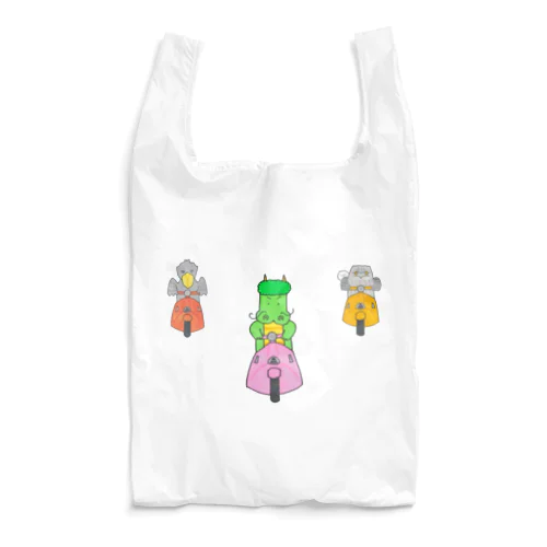 [森図鑑] 龍とハシビロコウとガマグチヨタカのツーリング Reusable Bag