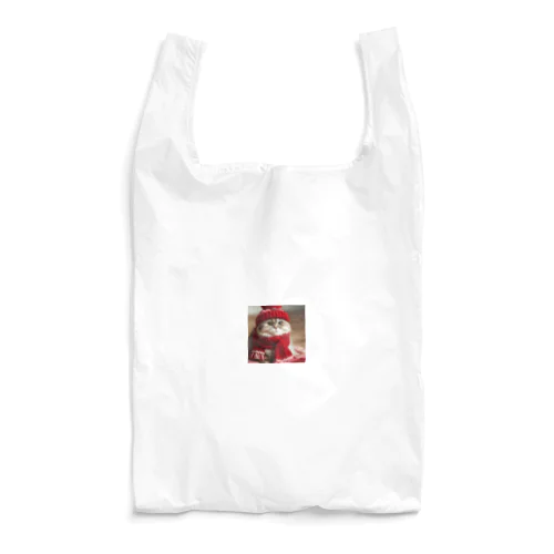 猫とマフラーの冬 Reusable Bag