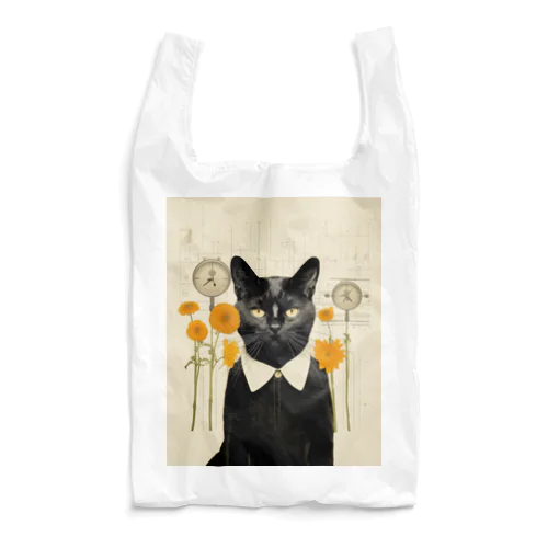 襟付き黒猫 Reusable Bag