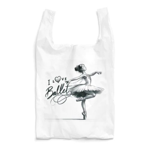 I Love Ballet（バレエが大好きな少女） Reusable Bag