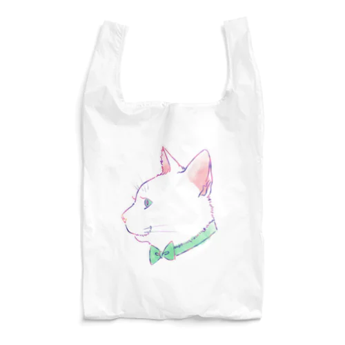 White cat Reusable Bag