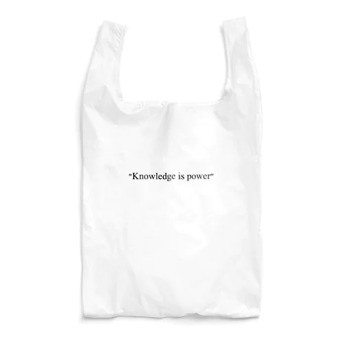 "Knowledge is power" エコバッグ