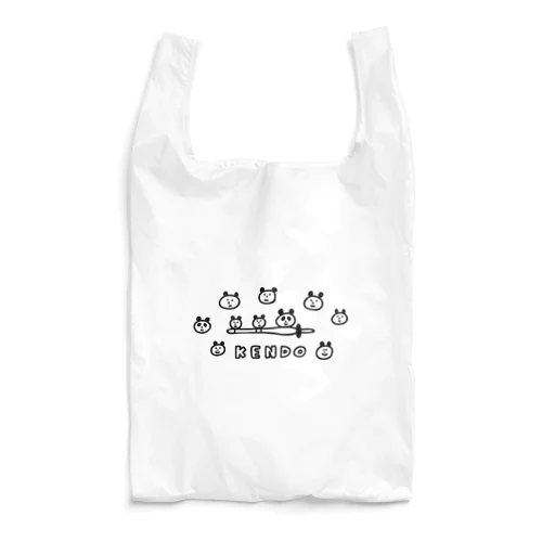 剣道　ゆるゆるとパンダ&竹刀　 Reusable Bag