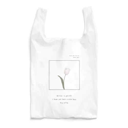 Powderpink tulip , Logoflame . Reusable Bag