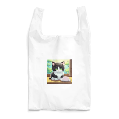 お餅と白黒猫 Reusable Bag