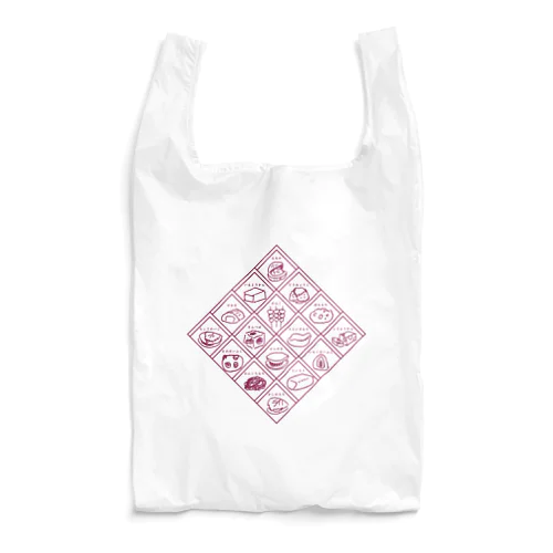 和スイーツ井桁仕切 紫 Reusable Bag