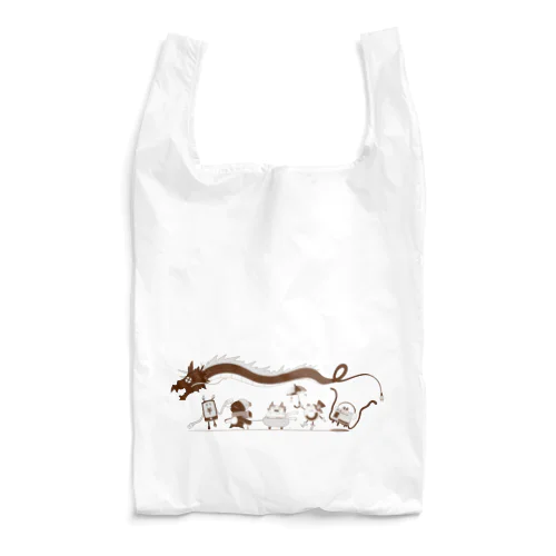 デジタルなモンスターたち・モノクロ Reusable Bag