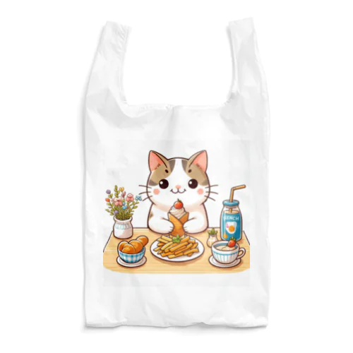 猫くんの豪華なカフェごはん♪ Reusable Bag