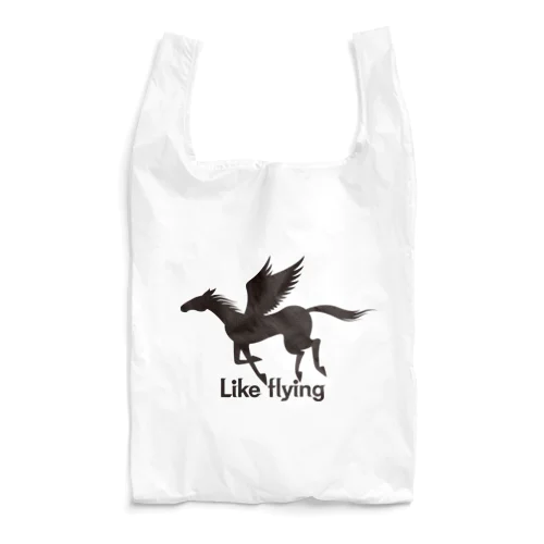 飛ぶように走る(黒) Reusable Bag