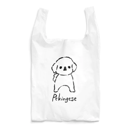 犬っ子ペロ（黒） Reusable Bag