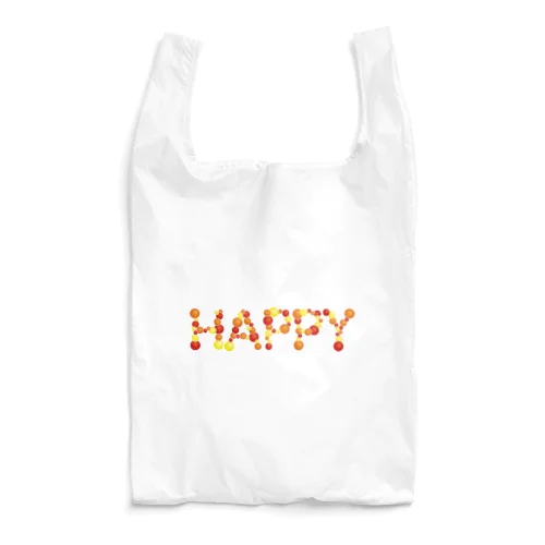 バルーン文字「HAPPY」（赤色系） エコバッグ