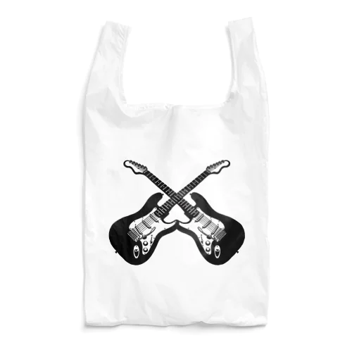 クロスギターブラック Reusable Bag