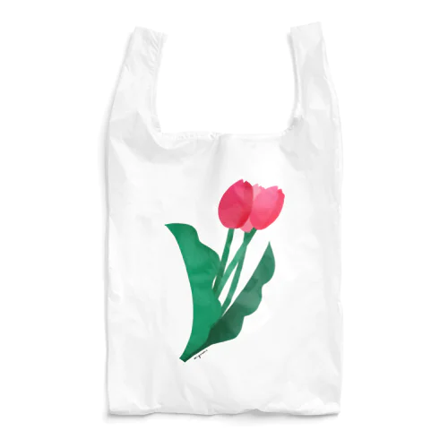 ポップな春色チューリップ Reusable Bag