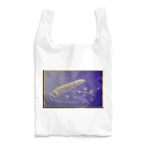 箏と桜（紗綾形） Reusable Bag