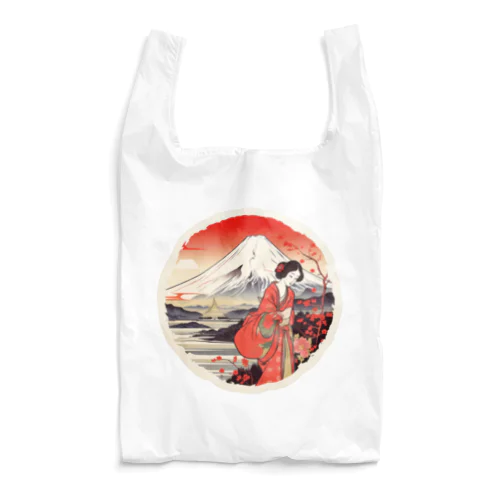 浮世絵 美人画 Ukiyoe beauty painting [UB-MJ52-SR002-0002] Reusable Bag