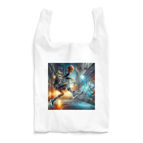 ゴールへの一瞬の瞬間！バスケットボールの魔術師が放つシュート！ Reusable Bag