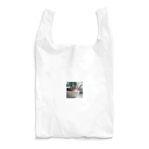 トイレに入るかわいいマンチカンのマカデミアナッツくん Reusable Bag