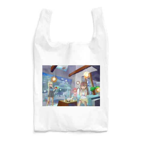 海の中の家の鍋パーティー Reusable Bag