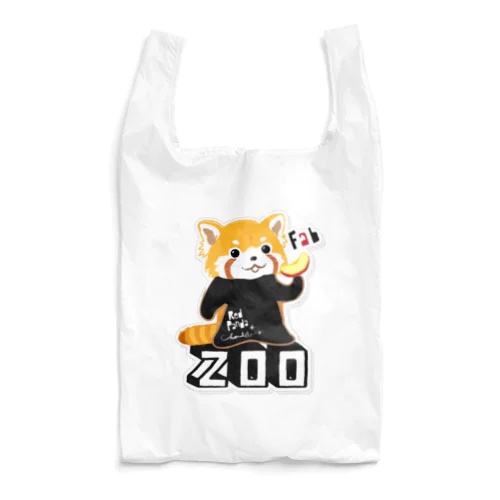 レッサーパンダ 0625 ZOOロゴ りんご大好き柄 Reusable Bag