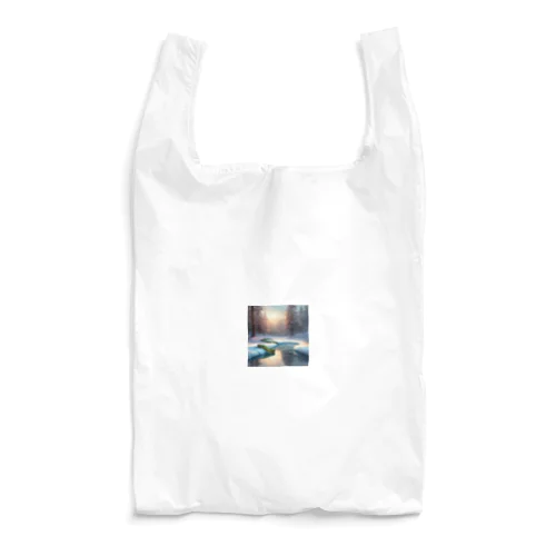 氷上に広がる光の反射を喜んでいる蛇 Reusable Bag