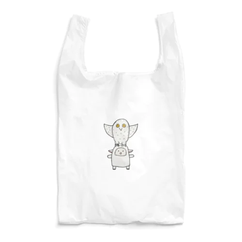 羊かまぼこマンとフクロウぬりぬり Reusable Bag