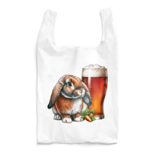 可愛いウサギ(垂れ耳ビール)カラー03 Reusable Bag