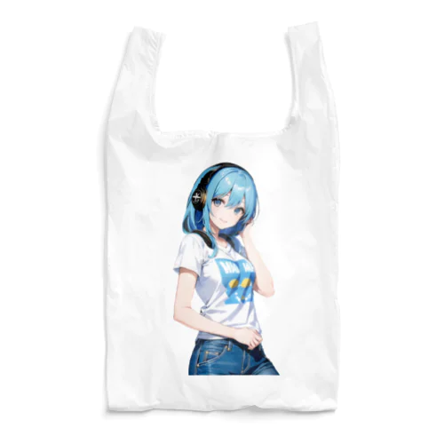 青髪美女　名前はミズキ Reusable Bag