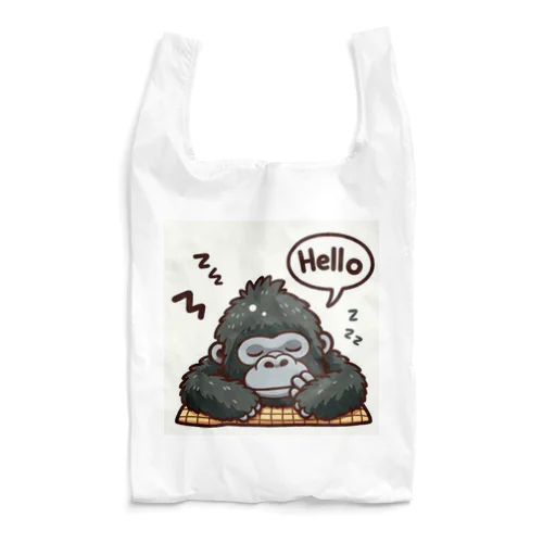 ゴリラは眠たくても夢中で起きている！ Reusable Bag